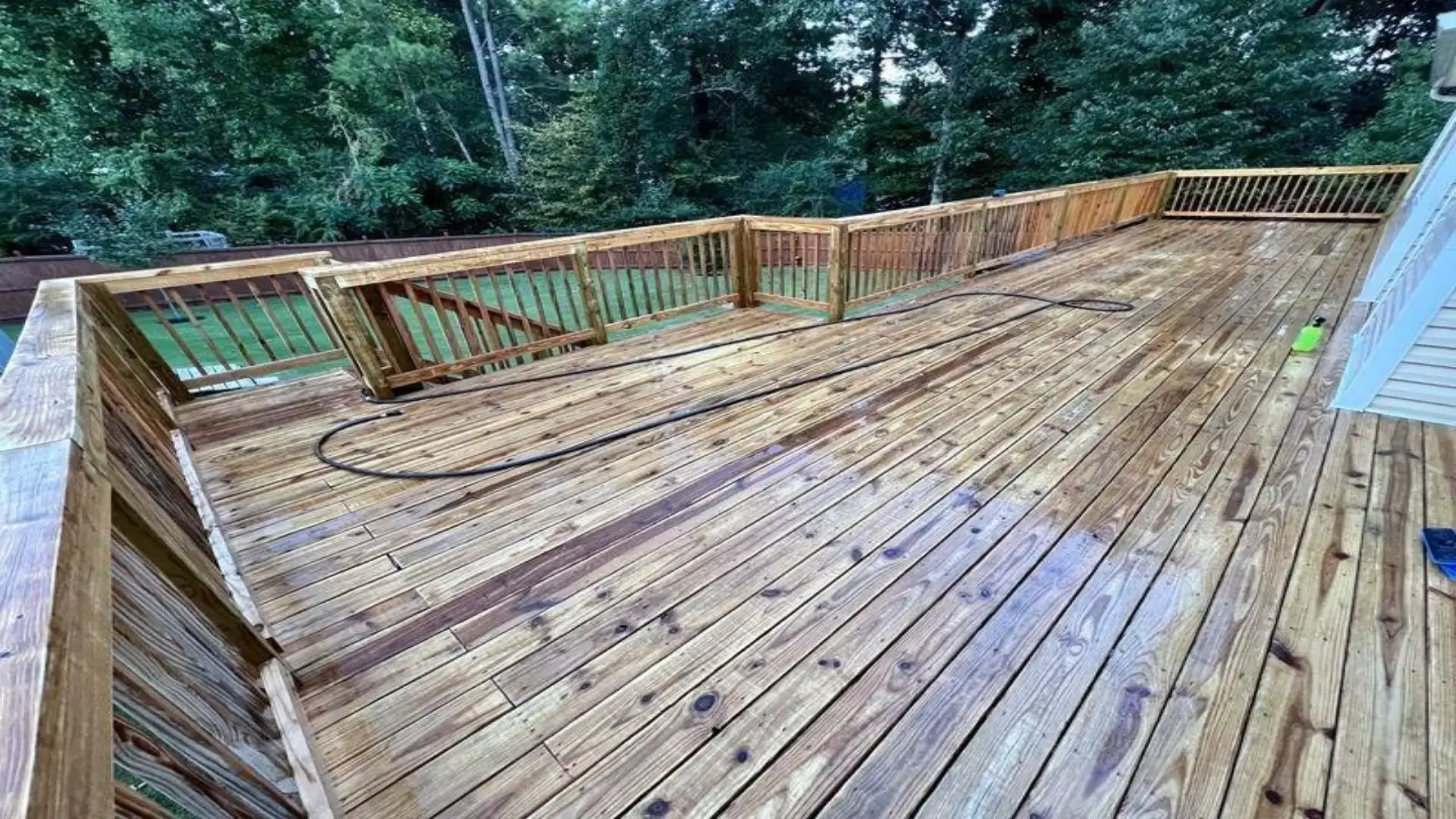 Apollo beach deck cleaning services cleaning wood deck surface